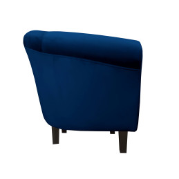 Fotel Milo nogi venge granatowy MG16