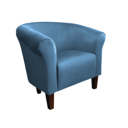 Fotel Milo nogi venge niebieski - Magic Velvet