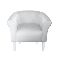 Fotel Milo nogi 20cm białe jasny szary MG39