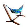 Hamak z drewnianym stelażem ogrodowy dwuosobowy stelaż do hamaka POLSKI + GRATIS