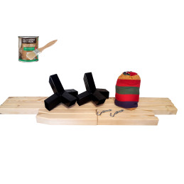 Hamak z drewnianym stelażem ogrodowy dwuosobowy stelaż do hamaka POLSKI + GRATIS