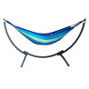 Hamak dwuosobowy na metalowym stelażu - niebieski