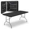 Stół cateringowy turystyczny bankietowy składany do ogrodu prostokątny tworzywo sztuczne kolor czarny D-23928