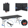 Stół cateringowy turystyczny bankietowy składany do ogrodu prostokątny tworzywo sztuczne kolor czarny D-23928