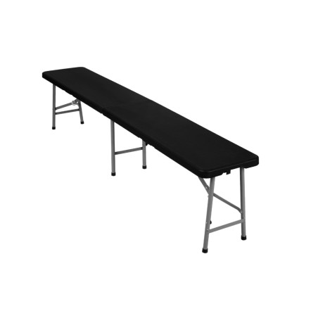 Ławka cateringowa turystyczna bankietowa składana do ogrodu tworzywo sztuczne kolor czarny D-20400