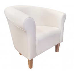 Fotel Milo D10 biały nogi 15 buk