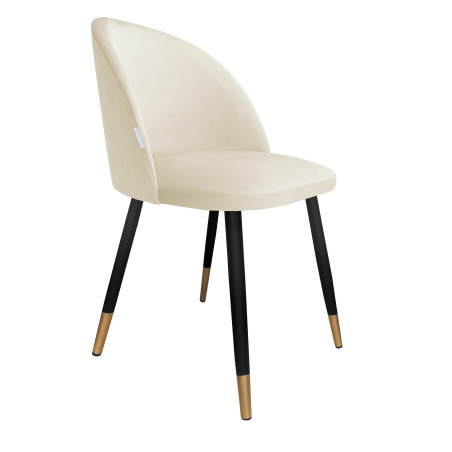 Krzesło Colin noga czarna/złota MG50 kremowe