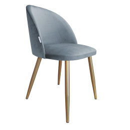 Krzesło Colin noga złota BL06 szary błękit