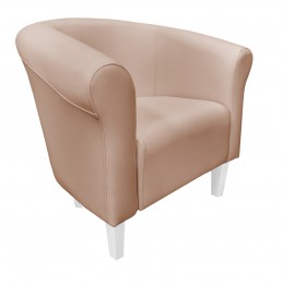 Fotel Milo D11 – eco skóra, bukowe nogi białe