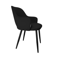 Krzesło Milano czarne tapicerowane MG19