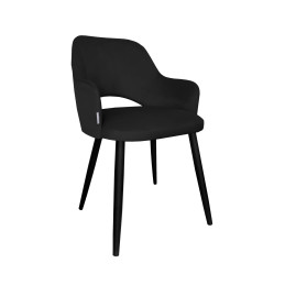 Krzesło Milano czarne tapicerowane MG19