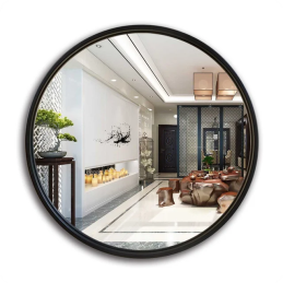 Lustro LOFT FI 40 cm czarne - ścienne, loftowe