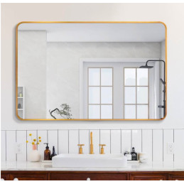 Lustro LOFT 60x80 cm złote - rama aluminiowa