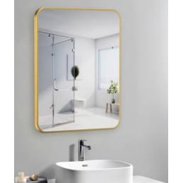 Lustro LOFT 60x80 cm złote - rama aluminiowa