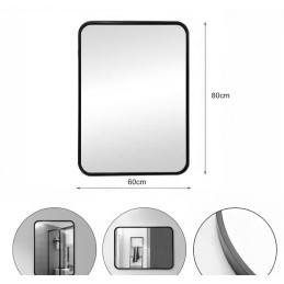 Lustro LOFT 60x80 cm złote - rama aluminiowa