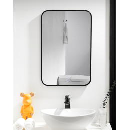 Lustro LOFT  40x60cm czarne ścienne okrągłe łazienkowe do salonu sypialni loftowe Industrialne minimalistyczne