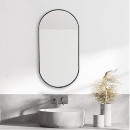 Lustro Elipsa 75x40 cm czarne - owalne