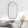 Lustro Elipsa 75x40cm czarne ścienne owalne łazienkowe do salonu sypialni loftowe Industrialne minimalistyczne