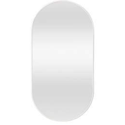 Lustro Elipsa 100x50cm białe ścienne owalne łazienkowe do salonu sypialni loftowe Industrialne minimalistyczne