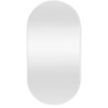 Lustro Elipsa 100x50cm białe ścienne owalne łazienkowe do salonu sypialni loftowe Industrialne minimalistyczne