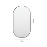 Lustro Elipsa 100x50cm białe ścienne owalne łazienkowe do salonu sypialni loftowe Industrialne minimalistyczne