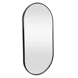 Lustro Elipsa 100x50cm czarne ścienne owalne łazienkowe do salonu sypialni loftowe Industrialne minimalistyczne