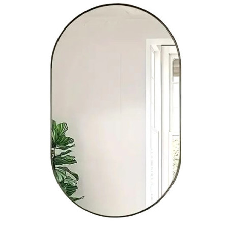 Lustro Elipsa 100x50 cm czarne owalne