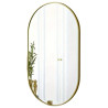 Lustro Elipsa 100x50cm złote ścienne owalne łazienkowe do salonu sypialni loftowe Industrialne minimalistyczne
