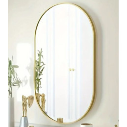 Lustro Elipsa 100x50 cm złote GX06 owalne