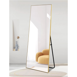 Złote lustro podłogowe 165x50 ZJ-02