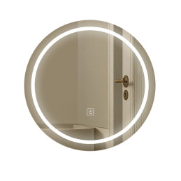 Lustro LED okrągłe 70 cm z podświetleniem i włącznikiem dotykowym