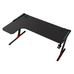 Biurko gamingowe L Carbon 140x100 z LED