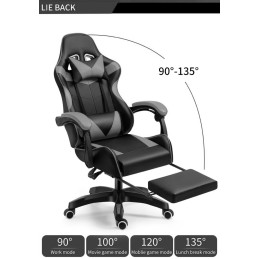 Fotel gamingowy Games biały/czarny z masażem