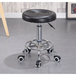 Taboret fryzjerski okrągły czarny C-9350