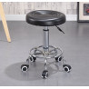 Taboret fryzjerski okrągły czarny C-9350