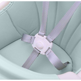 Krzesełko do karmienia tapicerowane dla dzieci miętowe