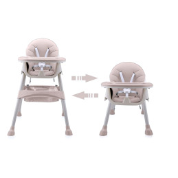 Krzesełko do karmienia tapicerowane dla dzieci różowe