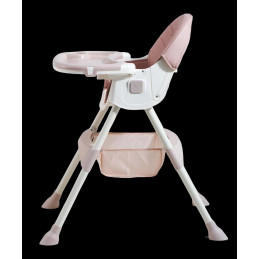 Krzesełko do karmienia tapicerowane dla dzieci różowe