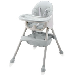 Tapicerowane krzesełko do karmienia dla dzieci szare