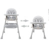 Tapicerowane krzesełko do karmienia dla dzieci szare