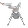 Tapicerowane krzesełko do karmienia dla dzieci szare