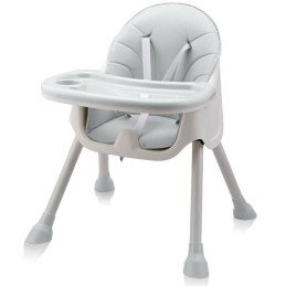 Tapicerowane krzesełko do karmienia dla dzieci szare