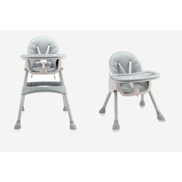 Tapicerowane krzesełko do karmienia dla dzieci szare