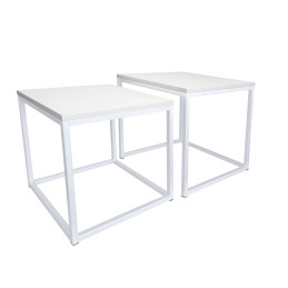 Zestaw stolików kawowych 2w1 biały