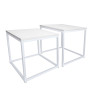 Zestaw stolików kawowych 2w1 biały