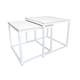 Zestaw stolików kawowych 2w1 biały