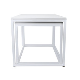 Zestaw stolików kawowych 2w1 biały