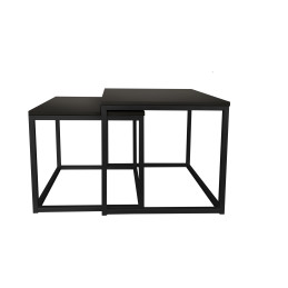Stolik kawowy 2W1 czarny podstawa czarna