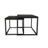 Stolik kawowy 2W1 czarny podstawa czarna