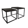 Stolik kawowy 2W1 czarny podstawa czarna